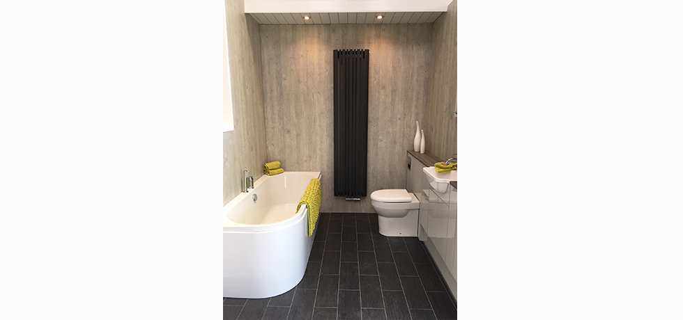 Worcester City Bathrooms displaying Nuance Chalkwood. 